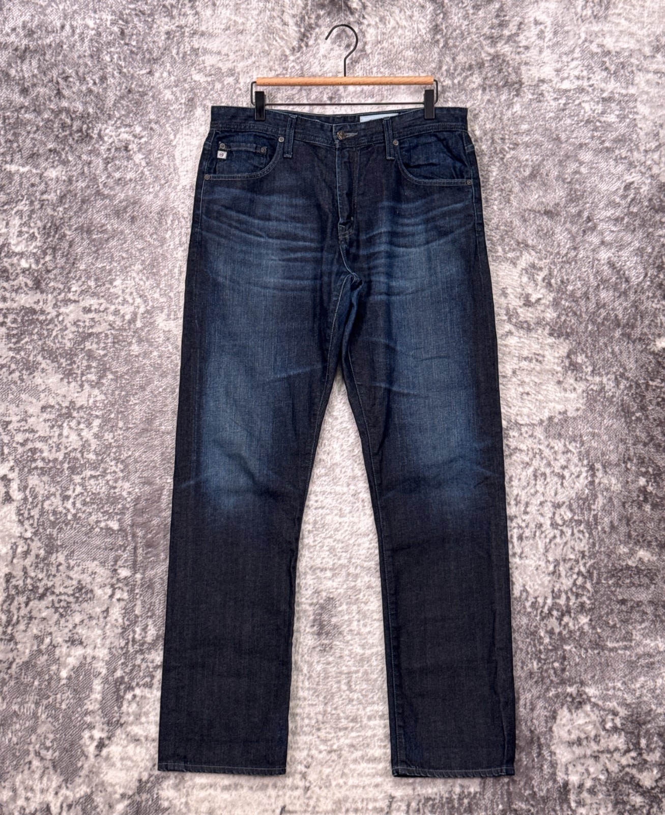 Ag Adriano Goldschmied Jeans 34 X 34 Mens The Ives Athletic Dark Wash Denim